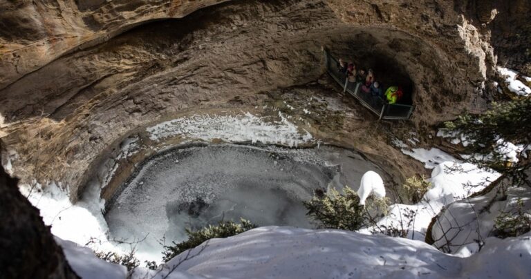 small group tour at johnston canyon