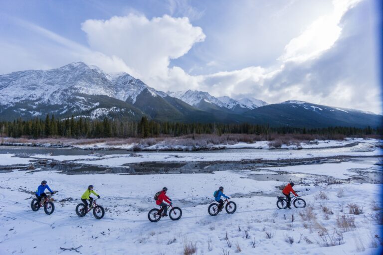 small group tour of banff on electric fat bikes