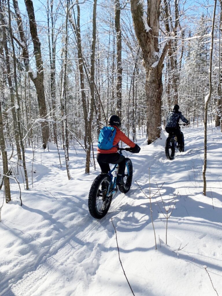 winter fat biking tour banff
