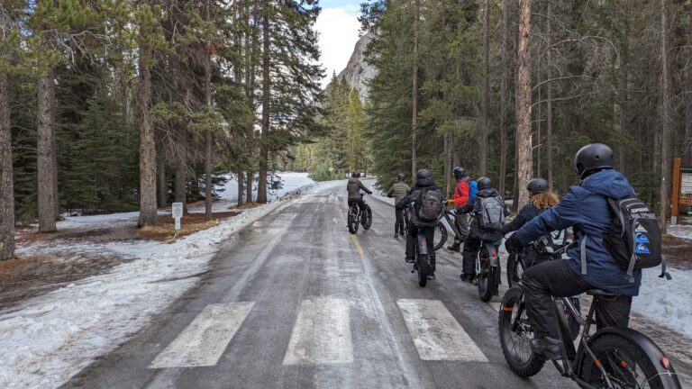 group electric fat biking tour of banff