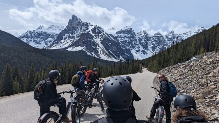 group ebiking tour of banff