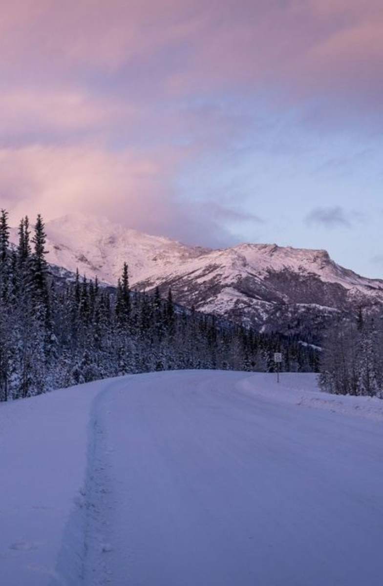 road to banff skiing
