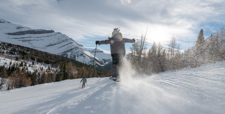 family skiing lake louise