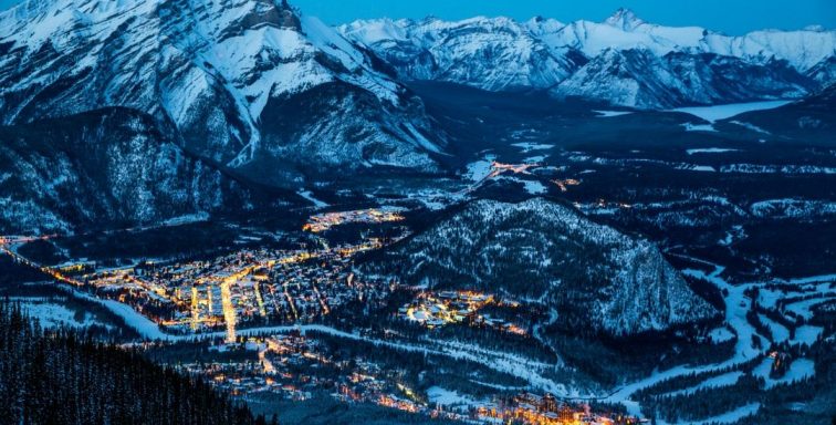 banff during ski season